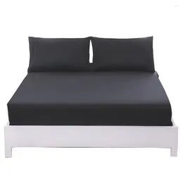 Bedding Sets Product 1pc Solid Fitted Sheet Mattress Cover Four Corners With Elastic Band Bed Sheet(except Pillowcases)