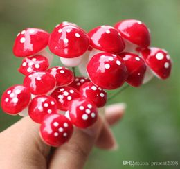 Artificial colorful mini Mushroom fairy garden miniatures gnome moss terrarium decor plastic crafts bonsai home decor for DIY Zakk2873995