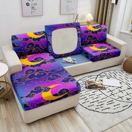 Chair Covers Bohemian Style Sofa Seat Cushion Cover Sun Moon Pattern Divination Stretch Non-slip Couch For Living Room Decor