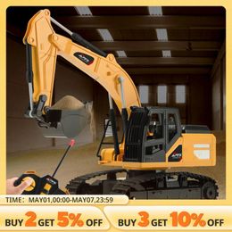 RC Excavator Dumper Car 24G Remote Control Engineering Vehicle Crawler Truck Toys for Boys Kids Christmas Gifts 240506