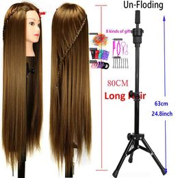 Mannequin Heads Professional hairstyle doll used for hairdresser education human training head with wig holder tip style Q240510