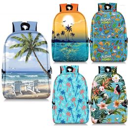 Backpack Tropical Hawaiian Beach Style Coconut Palm Tree Rucksacks Women Men School Bag For Teenage Daypack Laptop Backpacks