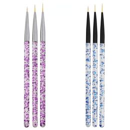 3PCSSet Professional Liner Painting Pen Nail Art Brush Nail Art UV Gel Brushes Pen Art Salon Home Use Gel Nail Brush Durable4010885