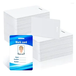 Gift Wrap 150 Pack White PVC Cards With Slot Punch Standard CR80 30Mil Printable Plastic Po ID Badge Vertical Business