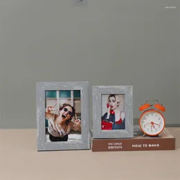 Frames High-end Grey Light Luxury Picture Frame Plastic With HD Plexiglass Fashion Modern Style
