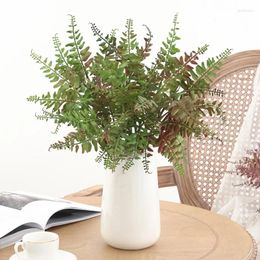 Decorative Flowers Simulation Plant Party Decor Plastic Persian Fern Leaves Branch Artificial Green Plants Fake Flower Leaf Dining Table