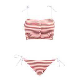 Women's Swimwear ASBAYSON Sexy Striped Bikini Sets For Women 2024 Push Up Swimsuit 2 Pieces Low Waist Brazilian Biquini Female Bathing Suit