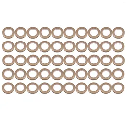 Decorative Plates 50 Pack Curtain Grommet Inner Diameter 43mm Eyelet Rings Nanoscale Low Noise Roman Ring (Coffee)