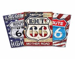 Painting Vintage Route 66 Metal Tin Signs Retro Man Cave Garage Wall Decor 20X30cm Ontime delivery5270276