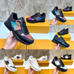 TOP Designer Run Away With Men S Sneaker Fashion Reflective Multi Coloured Leather Monochromatic Print Casual Platform B Comfortable Jogging Shoes Fc