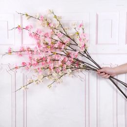 Decorative Flowers 109cm Artificial Plum Blossom Simulation Branch High Quality Fake Plants Bouquet DIY Wedding Home Office Decoration