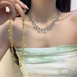 Pendant Necklaces Double Layered Gold Colour Shell Necklace For Women's Choker Collarbone Chain Luxury Design 2024