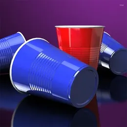 Disposable Cups Straws 8pcs PP Double Plastic Cup Table Tennis Set Color Beer Game Party