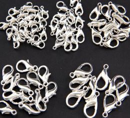 10mm21mm Jewelry Findings Alloy antique Silver Rhodium lobster clasp Hooks for necklace bracelet chain8742819