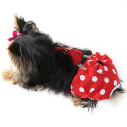 Dog Apparel Clothes For Dogs Medium Girls Washable Female With Suspenders Polka Dot Doggy Underwear Sanitary Panties Reusable