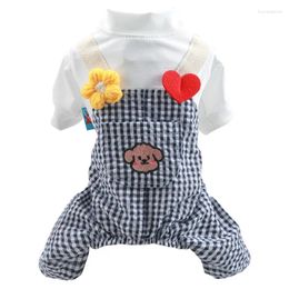 Dog Apparel Soft Comfortable Cotton Pet Overall Romper Pyjamas Jumpsuit And Dresses Indoor Clothing For Little Small Medium Animal Products