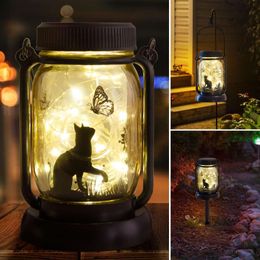 Lantern Decor, Women Woman Mom Grandma Jar Light Friends Gifts for Lover Cat Garden Decor