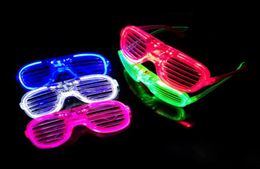 Fashion Shutters Shape LED Flashing Glasses Light up kids toys christmas Party Supplies Decoration glowing glasses GB6398691872