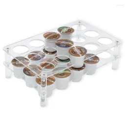 Kitchen Storage Clear Coffee Pods Drawer Holder Capsuled Insert A Tray Can Holds 15 For Home Kitchens Counter Dropship