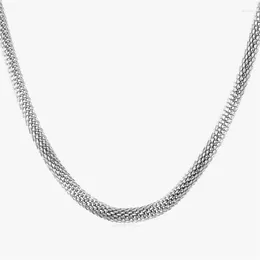 Chains Stainless Steel Round Mesh Chain Necklace For Women/Men