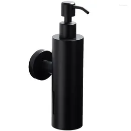 Liquid Soap Dispenser Black Bottle Wall Mount Kitchen Stainless Steel Hand Sanitizer Holder Shampoo