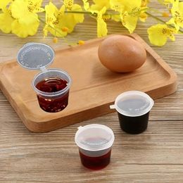 Disposable Cups Straws Mini Sauce Box Salad Dressing Seasoning Cup Plastic Dipping Oil Vinegar One-piece