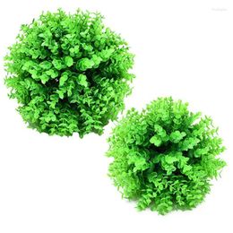 Decorative Flowers Semi Simulated Grass Ball Plastic Plant Home Outdoor Wedding Party Artificial Topiary For Garden