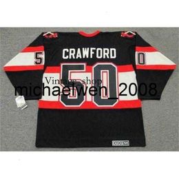 Vin Weng COREY CRAWFORD 1930s Vintage Turn Back Hockey Jersey All Stitched Top-quality Any Name Any Number Any Size Goalie-Cut
