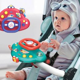 Stroller Parts Baby Toys Electric Simulation Driving Car Co-pilot Steering Wheel Early Education For Toddlers