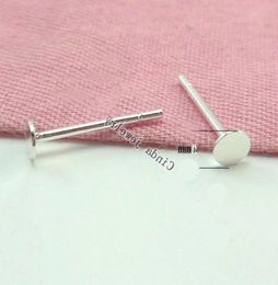 Jewellery Findings Components Connectors 20pcslot 925 Sterling Silver Earring Nail For DIY Gift Craft 4mm W2956232696