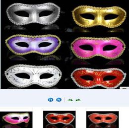 Women Men Mask Mardi Gras Party Masquerade Halloween COSPLAY Dress Ball Performance Unisex Coloured Drawing Masks Christmas Wedding6688324