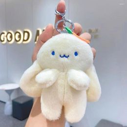 Keychains Cute Easter Keychain Creative PP Cotton Stuffed Luggage Pendant Funny Soft Doll Key Chain Kids