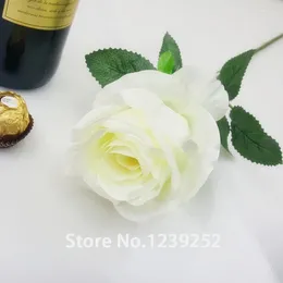 Decorative Flowers ( Can Mix Colour ) 5pcs Silk Roses Artificial Home Festival Party Decoration Wedding Bridal Bouquet