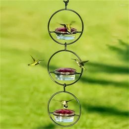 Other Bird Supplies Hanging Hummingbird Feeder Attract Birds Outdoor Humming With Red Glass Bowl For Outside Garden Backyard Patio Deck