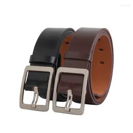 Belts Fashion Simple Men Belt High Quality PU Leather Pin Buckle Business Casual Jeans Decorate 110-120CM