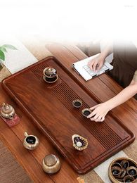 Tea Trays Antique Wooden Large Water Drainage Tray Decorative Tradition Ceremony Tools Chinese Teaware Storage Accessories