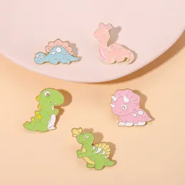 Brooches Cute Cartoon Triangle Dragon Dinosaur Butterfly Shape Metal Brooch Personality Animal Alloy Pin Sweater Accessory Badge