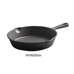 Pans Small Frying Pan Cast Iron Skillet For All Stovetops Lightweight With Handle Round Melting Pot Oil Sauce