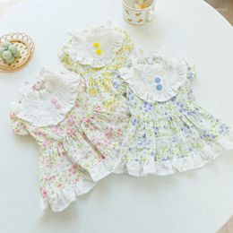 Dog Apparel Spring/Summer Gentle French Romantic Fairy Flower Skirt Cat Feet Princess Dress Pet Puppy Clothes For Small Dogs