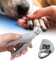 Pet Nail Clipper Scissors Pet Dog Cat Nail Toe Claw Scissors LED Light Nail Trimmer Cats Dogs Dog Grooming Animal Pet Supplies 2204471197