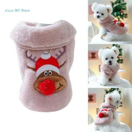 Dog Apparel Christmas Cat Vest Sweater Small Dogs Cold Weather Warm Clothes Pography Props Party Reindeer Costume Pet Accessories C9GA