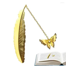 Decorative Figurines Metal Feather Bookmark Butterfly Book Marks For Reading Lovers Student School Supplies Nice Gift