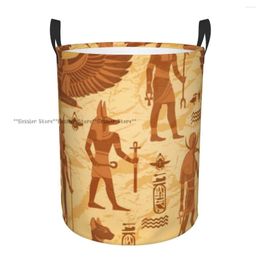 Laundry Bags Egypt Pattern Waterproof Storage Bag Household Dirty Basket Folding Bucket Clothes Organiser