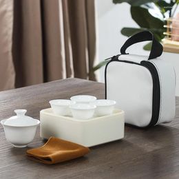 Teaware Sets Luxury Chinese Tea Set Ceramic Modern Travel Creative Handmade Portable Ceremony Juego De Te 50