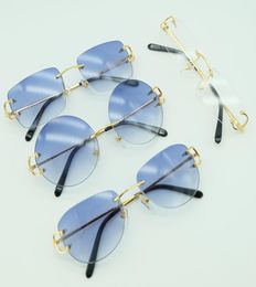 Metal Sunglasses Rimless Square Big C Sunglasses Luxury Mens Sunglass 2020 Sun Glasses Brand Desinger Shade For Men4101411