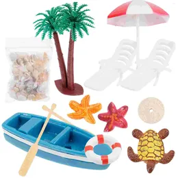 Garden Decorations House Beach Kids Toys Miniature Accessories Micro Summer Scene Prop Baby Decor Plastic Child