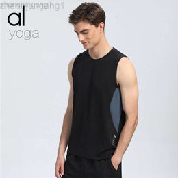 Desginer Als Yoga Aloe t Shirt Top Clothe Short Man Men Als Water Soft Silk Cotton Summer Vest Mens Antibacterifitness Loose Solid Colour Outer Wear Sleeveless Bottom