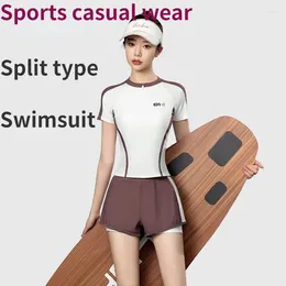 Women's Swimwear Conservative Belly Covering Slimming Professional Swimsuit Swimming Pool Specific Spring