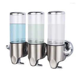 Liquid Soap Dispenser LL Three Wall Shower Pump Shampoo And Conditioner Stainless Steel For Bathroom Use