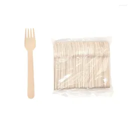 Disposable Dinnerware Wooden Cutlery Forks/Spoons/Knives/Sporks Party Supplies Kitchen Utensil For Dessert Icecream